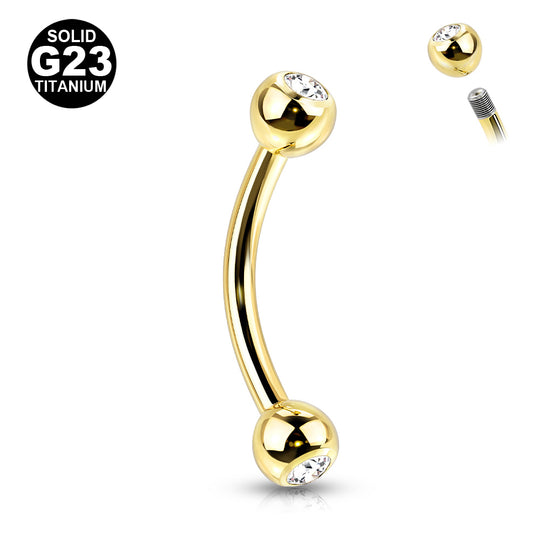 1.2mm Titaani Banaani Värikäs Strass