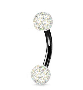 Svart 1.2mm Bananabell Crystal Kulor 4mm