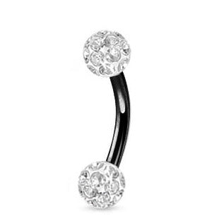 Svart 1.2mm Bananabell Crystal Kulor 4mm