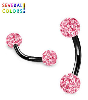 Svart 1.2mm Bananabell Crystal Kulor 4mm