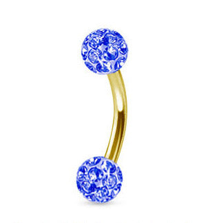 Guldfärgad 1.2mm Bananabell Crystal Kulor 4mm