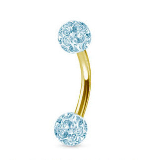 Guldfärgad 1.2mm Bananabell Crystal Kulor 4mm