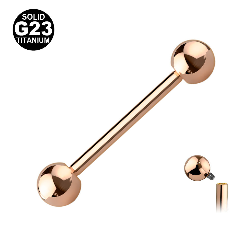 rosegold titaani barbell sisäiset kierteet