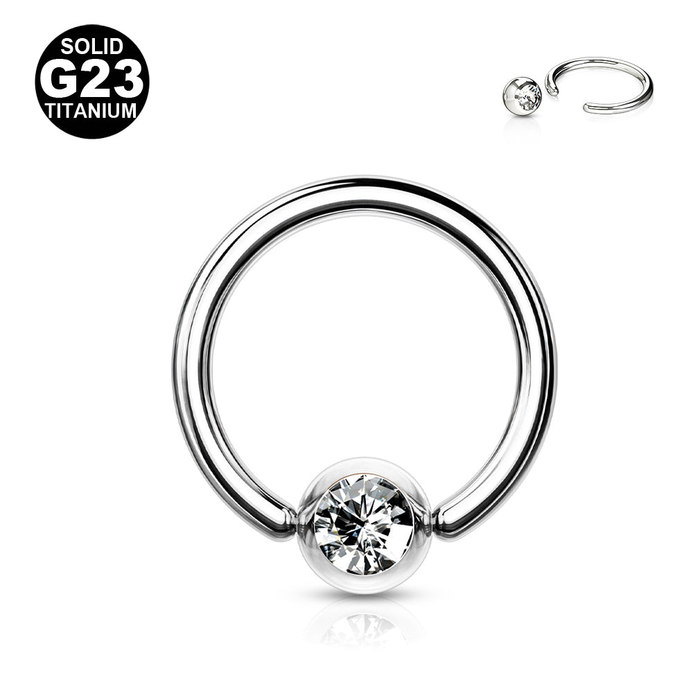 titaani ohut bcr rengas strass