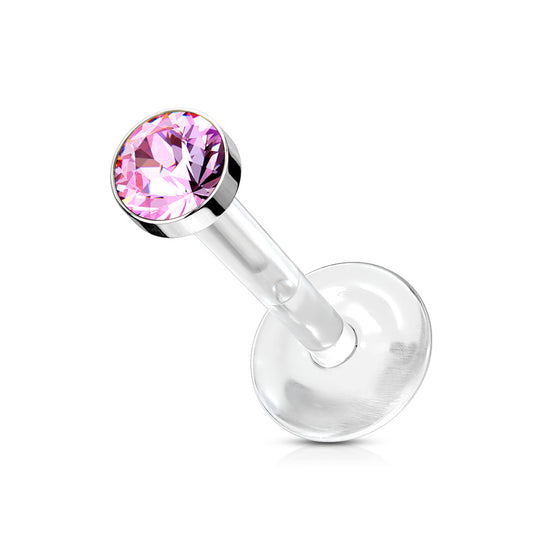 1.2mm Bioflex Labret Strass Cylinder