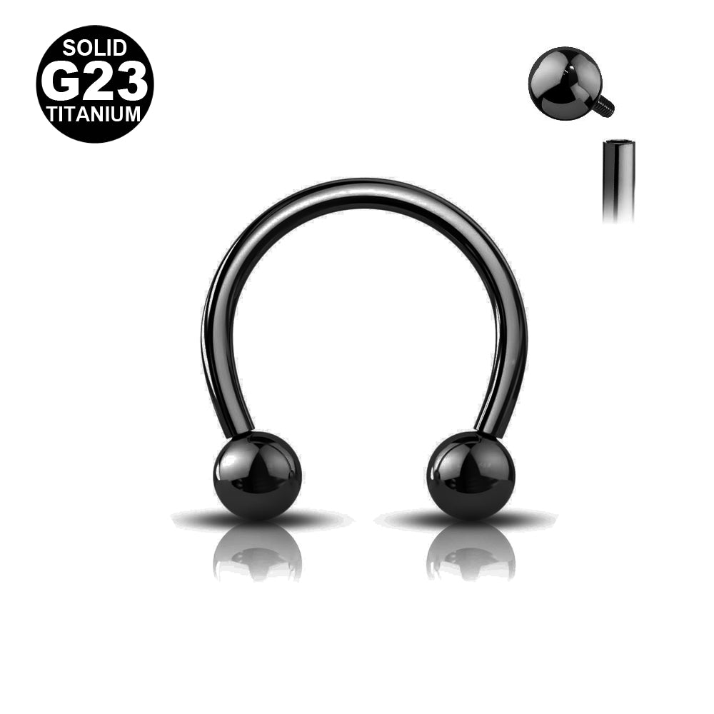 Titaani Hevosenkenkä Sisäiset Kierteet Musta