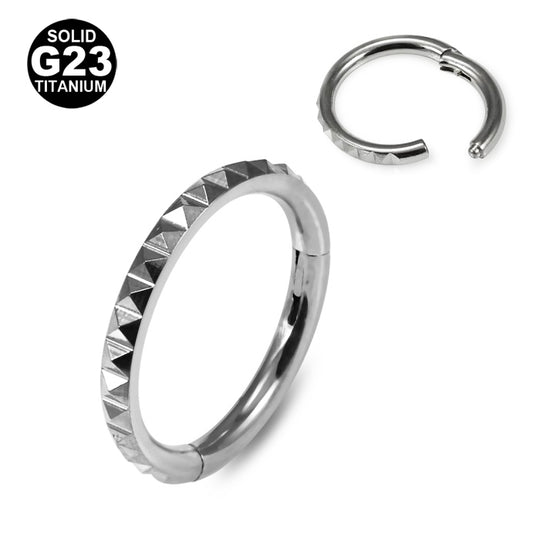 1.2mm Titaani Clicker Rengas Laser Cut