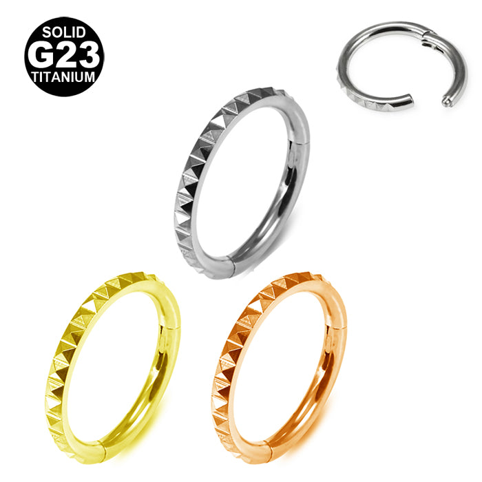 1.2mm Titaani Clicker Rengas Laser Cut