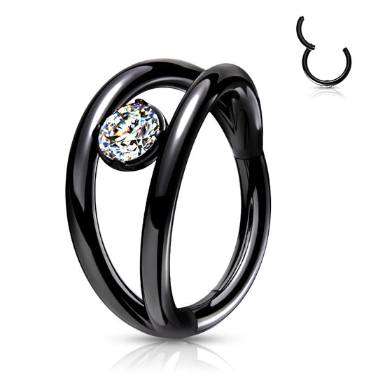 1.2mm Clicker Double Hoop Zircon