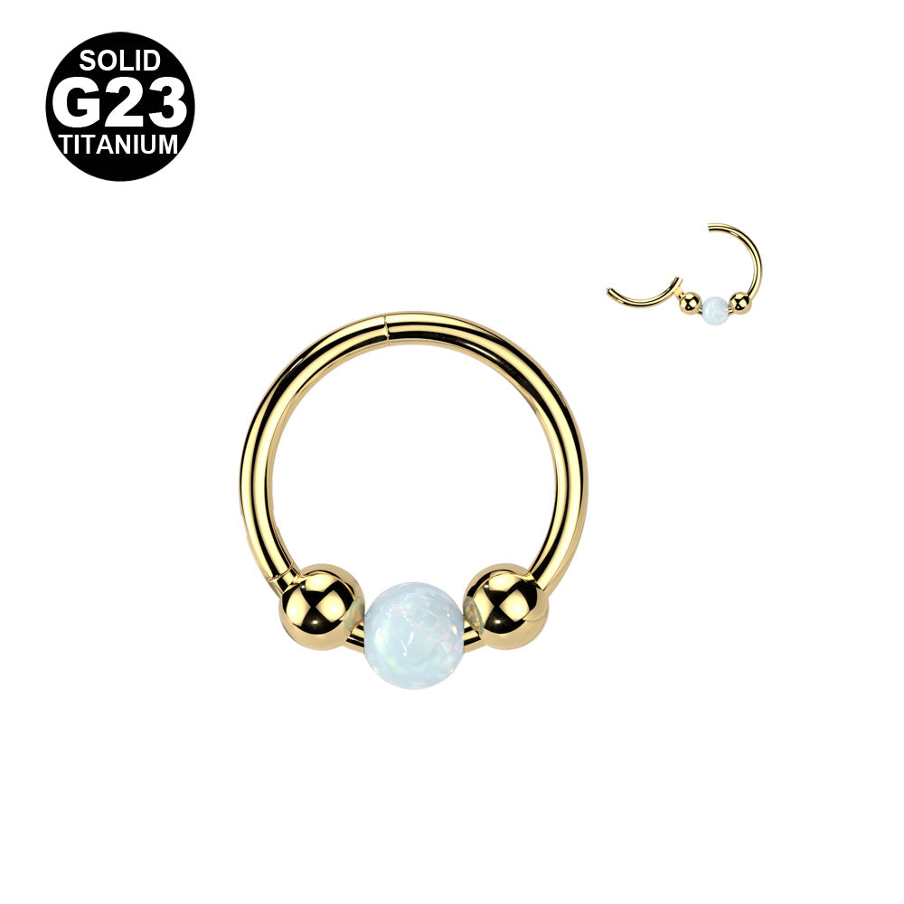 Titaani Clicker-rengas Opaali