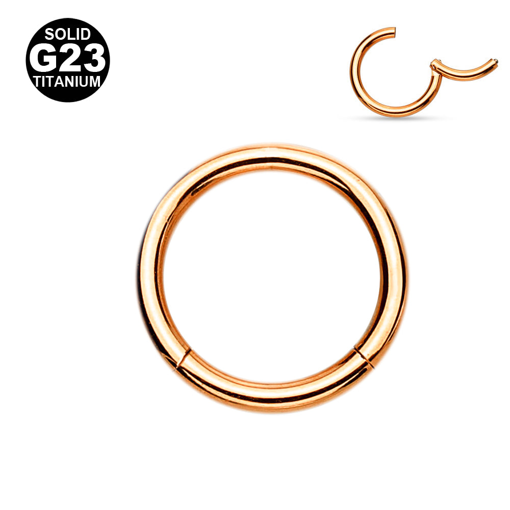 1.0mm Segmenttirengas Clicker Titaani Rose Gold