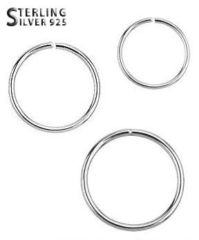 0.6mm-1.2mm Öppen Silverring