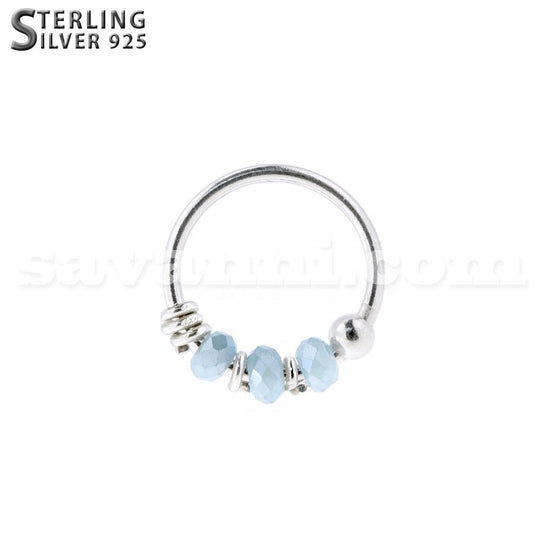 Silverring Kristallpärlör