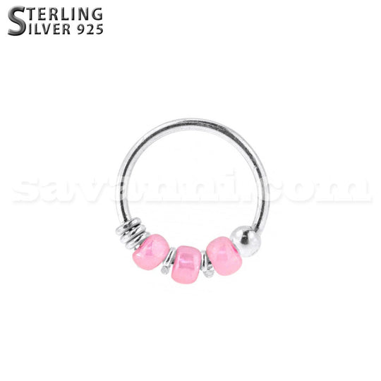 Silverring Kristallpärlör