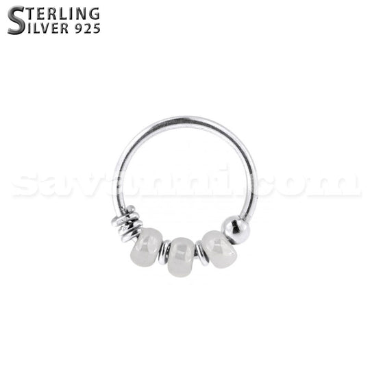 Silverring Kristallpärlör