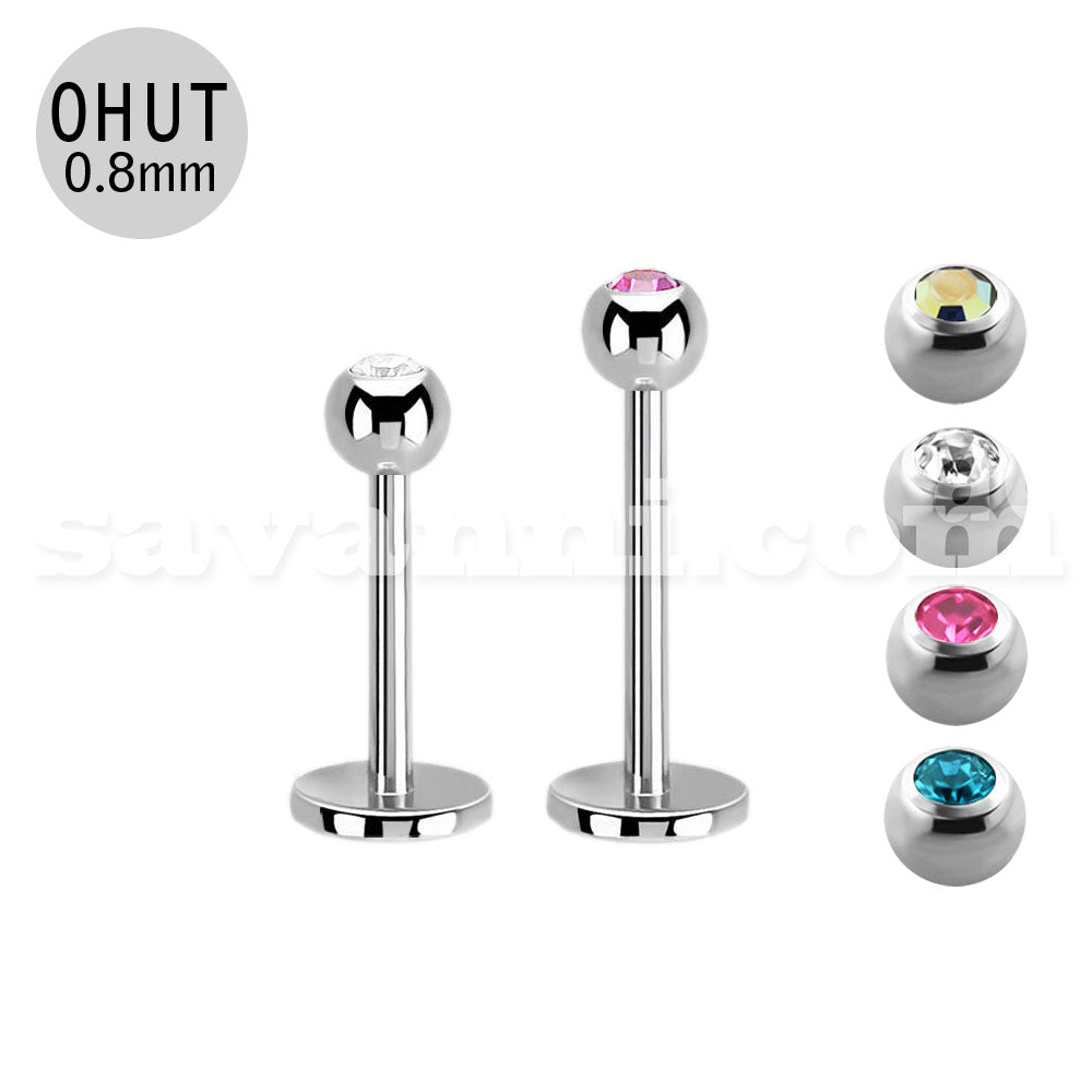 0.8mm labret strass