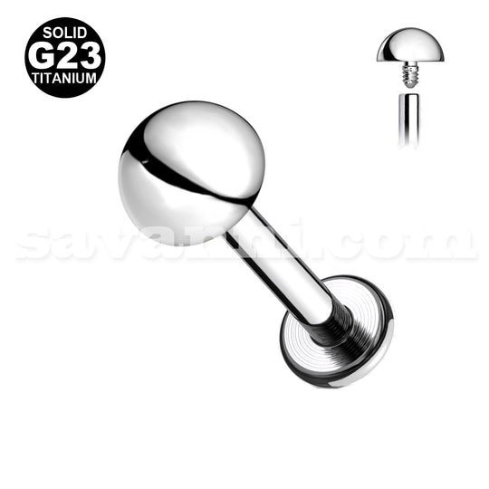 1.2mm Labret Titan Halvklot