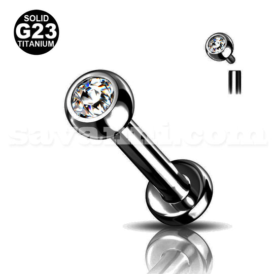 1.2mm Titaani Värillinen Labret Strass