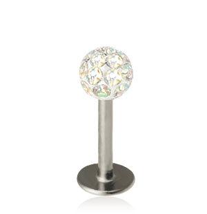 1.2mm Labret Crystal Kula 4mm
