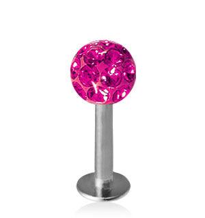 1.6mm Labret Crystal Kula 6mm
