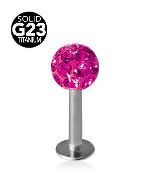 1.6mm Labret Titan Crystal Kula 6mm
