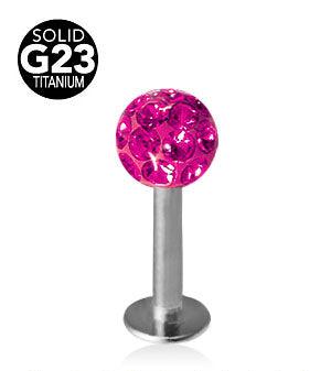 1.6mm Labret Titan Crystal Kula 5mm