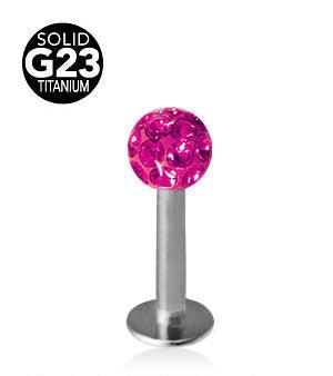1.6mm Labret Titan Crystal Kula 4mm