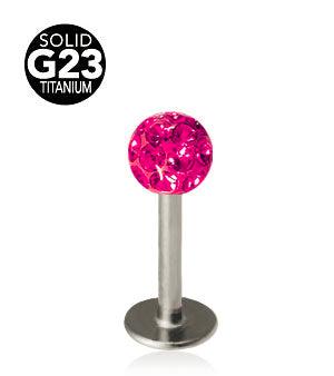 1.2mm Labret Titan Crystal Kula 4mm