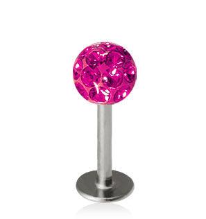 1.2mm Labret Crystal Kula 5mm