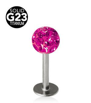 1.2mm Labret Titan Crystal Kula 5mm