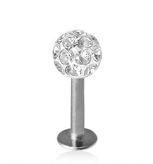 1.6mm Labret Crystal Kula 6mm
