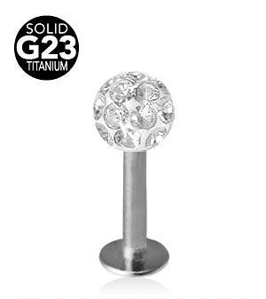 1.6mm Labret Titan Crystal Kula 5mm