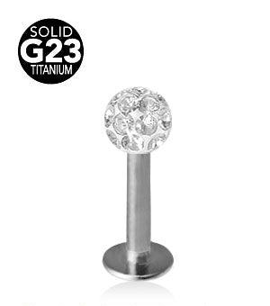 1.6mm Labret Titan Crystal Kula 4mm