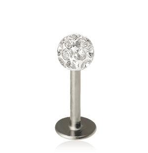 1.2mm Labret Crystal Kula 4mm