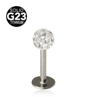 1.2mm Labret Titan Crystal Kula 4mm