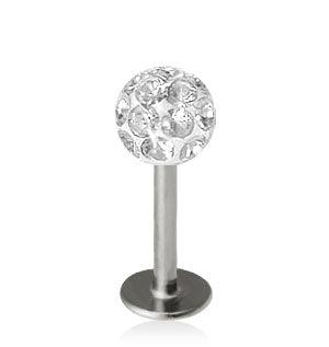 1.2mm Labret Crystal Kula 5mm
