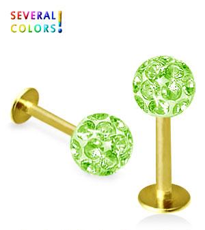 Kullanvärinen huulikoru kristallipallolla