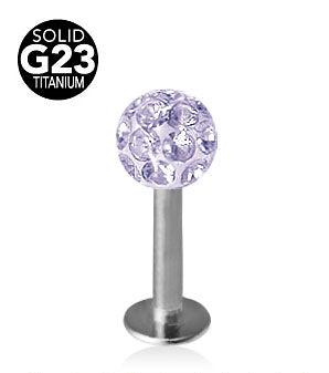 1.6mm Labret Titan Crystal Kula 5mm