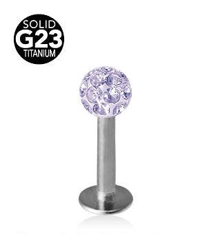 1.6mm Labret Titan Crystal Kula 4mm