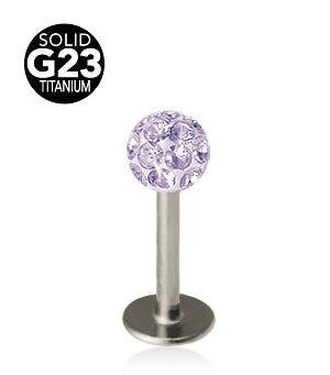 1.2mm Labret Titan Crystal Kula 4mm