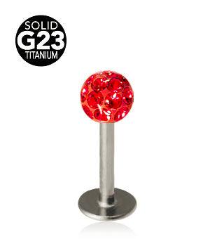 1.2mm Labret Titan Crystal Kula 4mm