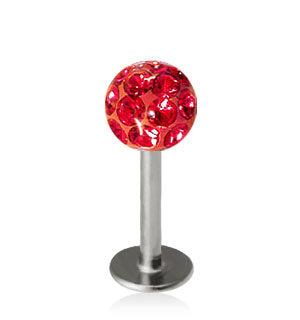 1.2mm Labret Crystal Kula 5mm