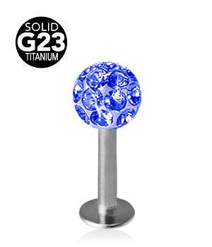 1.6mm Labret Titan Crystal Kula 6mm