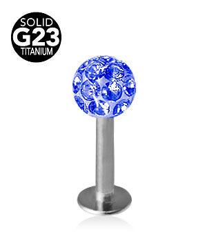 1.6mm Labret Titan Crystal Kula 5mm