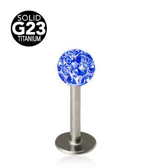 1.2mm Labret Titan Crystal Kula 4mm