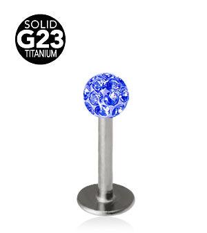 1.2mm Labret Titan Crystal Kula 3mm