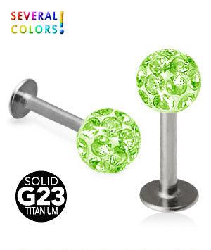 Labret titaani kristallipallo