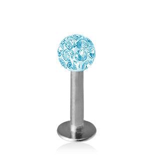 1.6mm Labret Crystal Kula 4mm