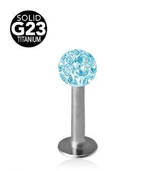 1.6mm Labret Titan Crystal Kula 4mm