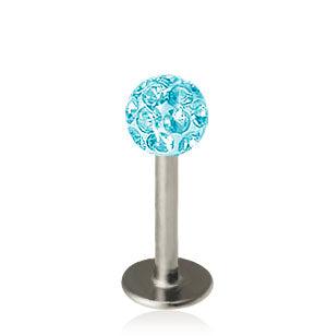 1.2mm Labret Crystal Kula 4mm